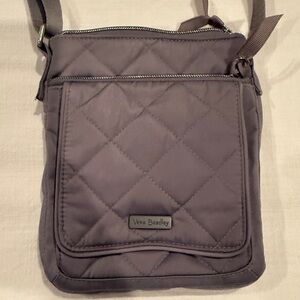 Vera Bradley Gray Quilted Messenger Bag
